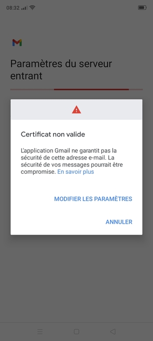 Sélectionnez MODIFIER LES PARAMÈTRES
