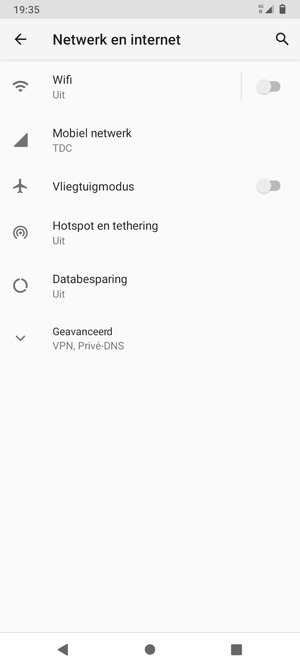 Selecteer Wifi