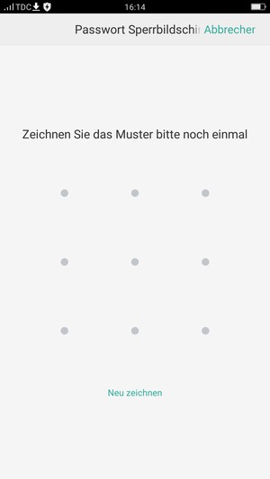 Zeichnen Sie das Entsperrmuster erneut