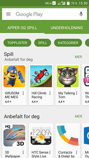 Velg søkefelt