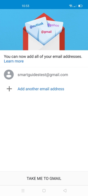 Select TAKE ME TO GMAIL