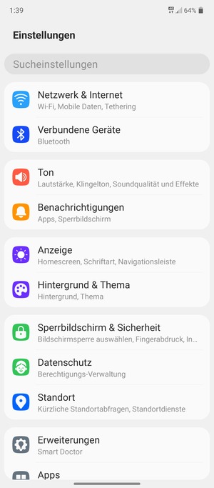 Wählen Sie Netzwerk & Internet