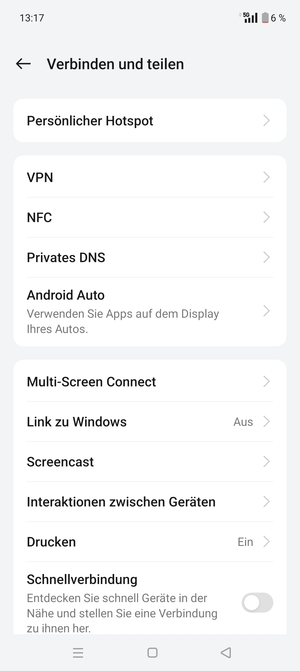 Wählen Sie Persönlicher Hotspot