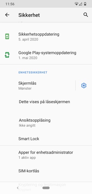 Velg SIM-kortlås