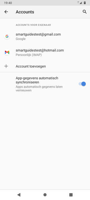Selecteer uw Google-account