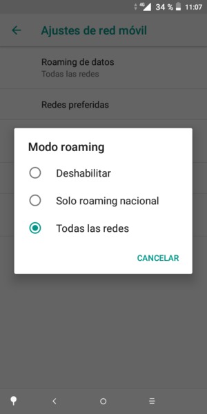 Seleccione la opción deseada