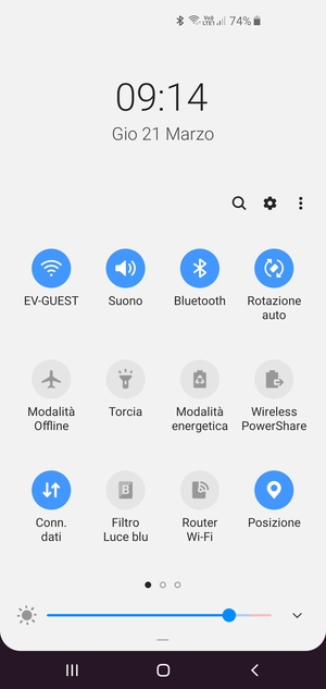 Disattiva Wi-Fi e Bluetooth