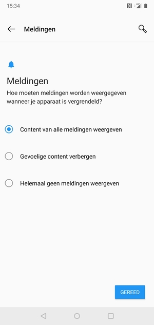 Selecteer uw voorkeursoptie en selecteer GEREED