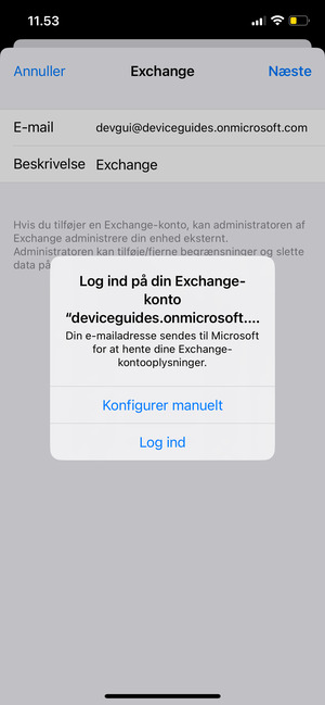 Vælg Konfigurer manuelt