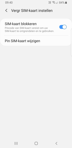 Selecteer Pin SIM-kaart wijzigen