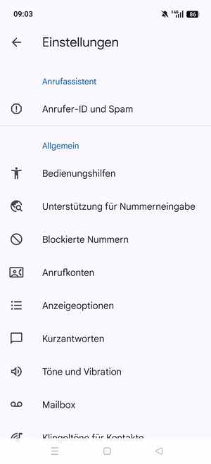 Wählen Sie Mailbox