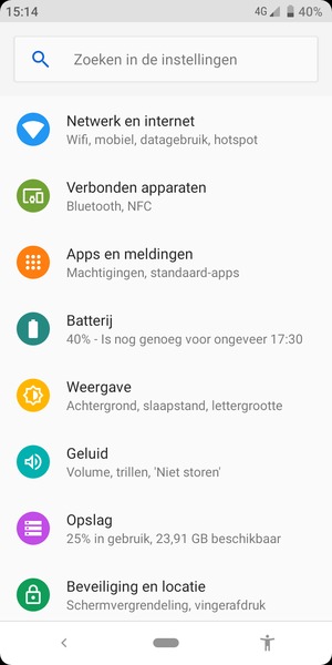 Selecteer Netwerk en internet