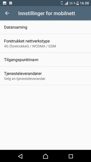 Velg Tilgangspunktnavn