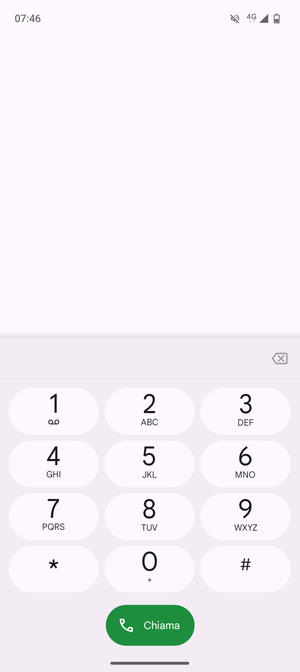 Premi e tieni premuto il numero 1