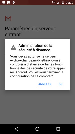 Sélectionnez OK