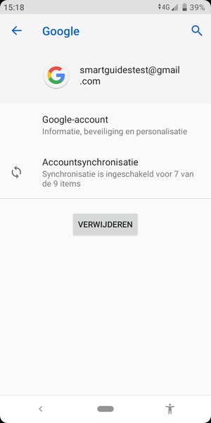 Selecteer Accountsynchronisatie