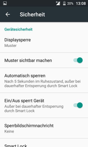 Ihr Handy ist jetzt mit einer Bildschirmsperre gesichert