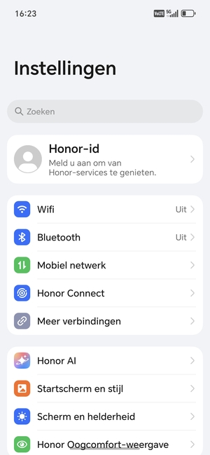 Selecteer Wifi