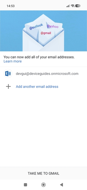 Select TAKE ME TO GMAIL