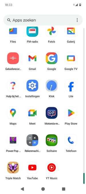 Scroll naar en selecteer Instellingen