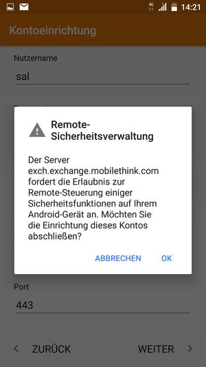 Wählen Sie OK