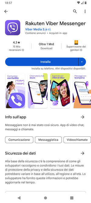 Seleziona Installa