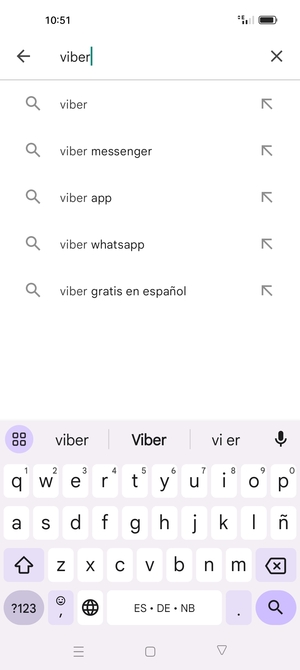 Introduzca el nombre de la aplicación y seleccione Buscar