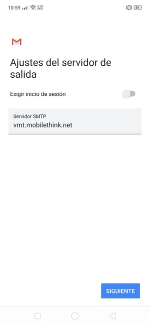 Desactive Exigir inicio de sesión y seleccione SIGUIENTE