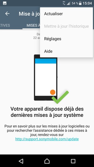 Sélectionnez Actualiser