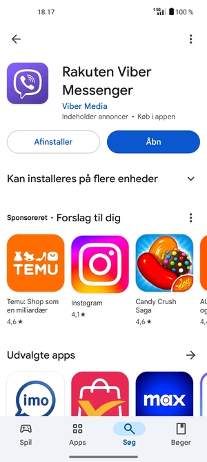 Vælg Åbn