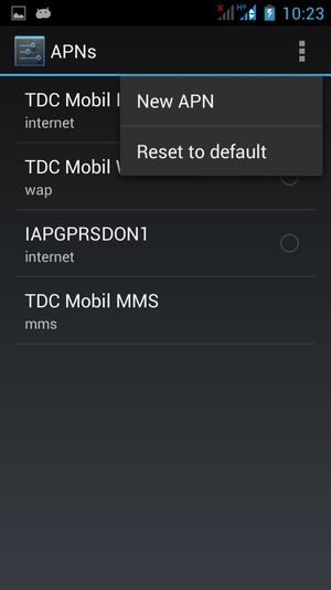 Select Reset to default