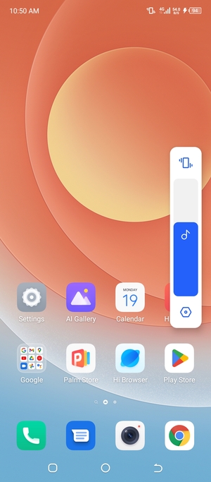 Select Vibrate to change to silent mode