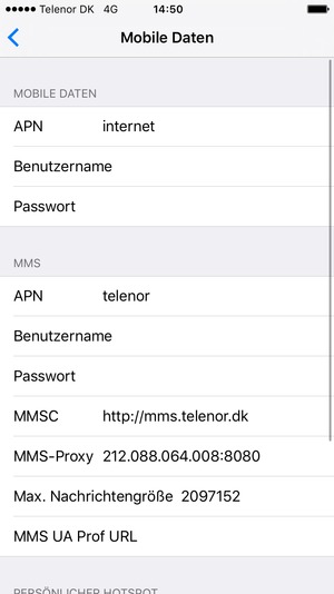 Geben Sie Internet-Informationen ein