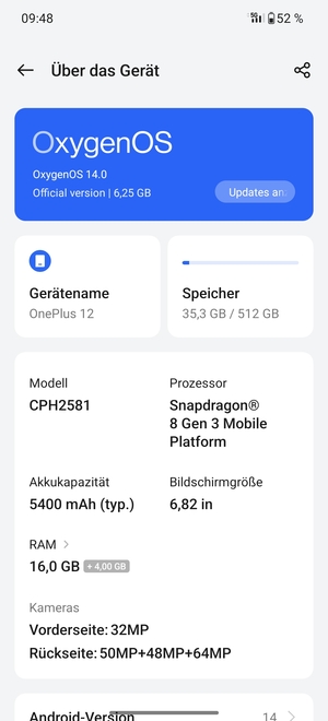Wählen Sie OxygenOS