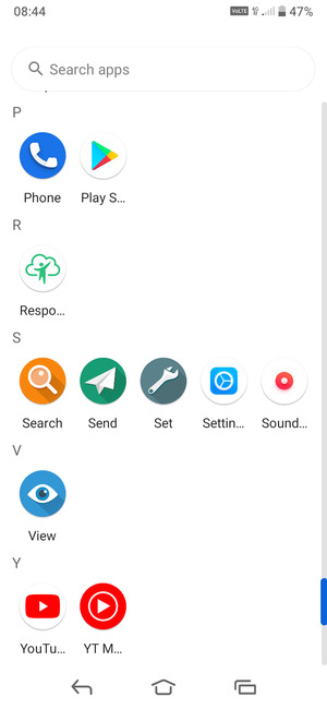 Scroll to and select Settings