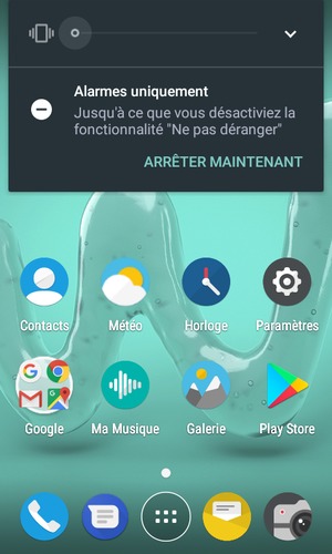 Appuyez une fois de plus pour passer en mode silencieux