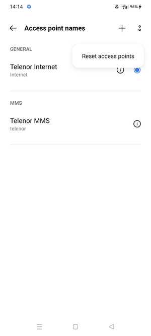 Select Reset access points