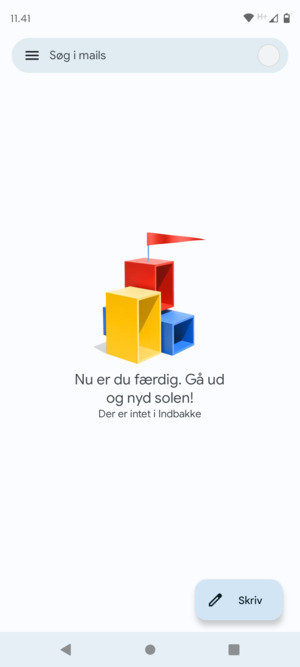 Din Gmail er klar til brug