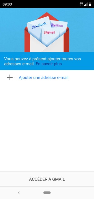 Sélectionnez Ajouter une adresse e-mail