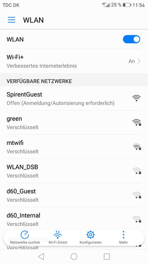 Wählen Sie das Wireless-Netzwerk, zu dem Sie eine Verbindung herstellen möchten