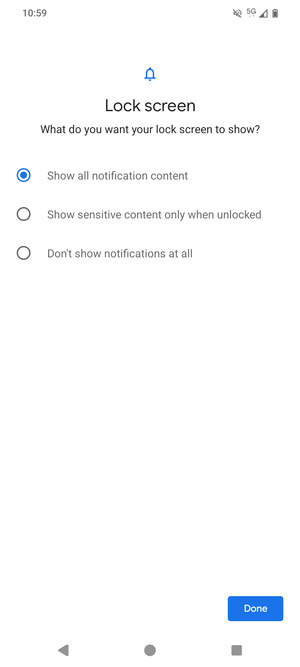 Select your preferred option and select Done