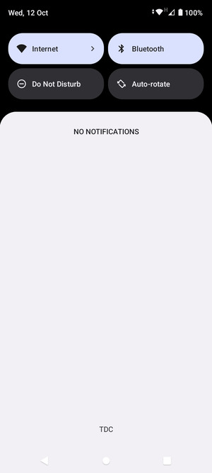 Slide down the top menu again