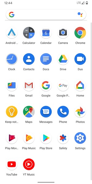 Scroll to and select Settings