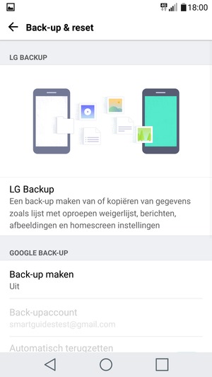 Selecteer Back-up maken