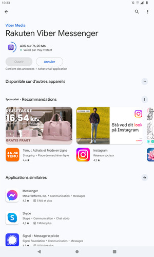 Veuillez attendre la fin de la procédure d'installation