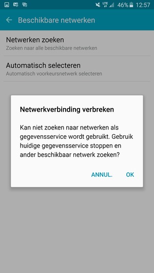 Als u dit
scherm ziet, selecteer OK
