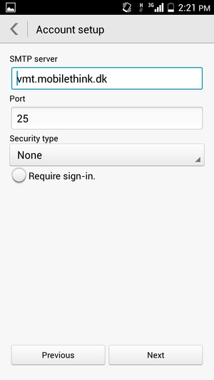Uncheck the Require sign-in. checkbox and select Next