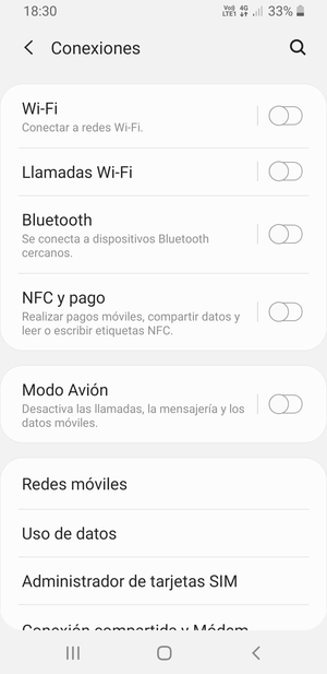 Seleccione Redes móviles