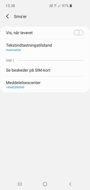 Vælg Meddelelsescenter
