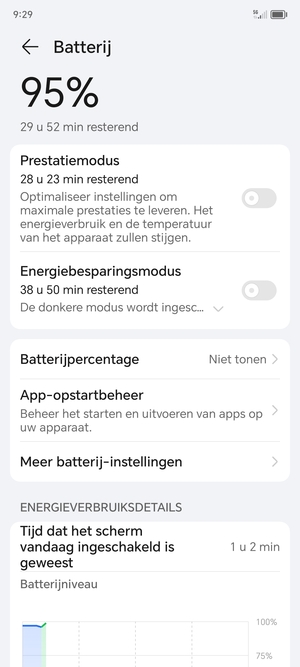 Schakel Enegiebesparingsmodus in